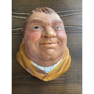 Vintage Legend Chalkware Character Head "Friar Tuck" 1981 Made in England